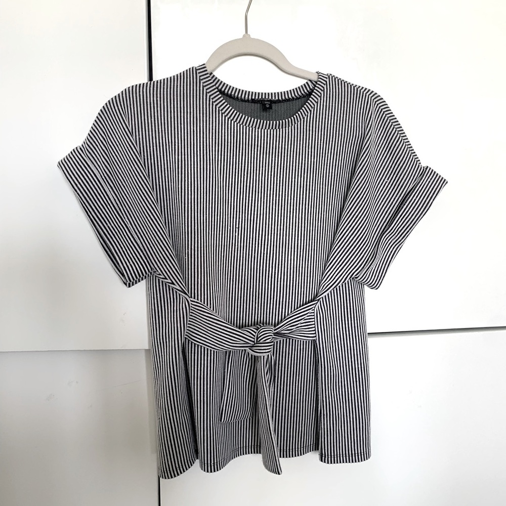 Express Black and white striped top